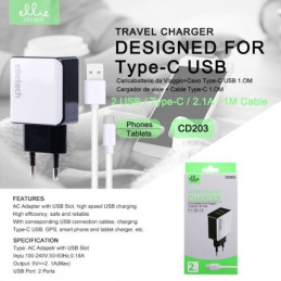 CARICATORE 2,1A CON 2 USB+...