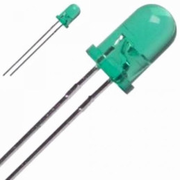 DIODO LED VERDE 5mm LUCE...