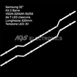 KIT 2 BARRE DA 5 LED PER TV...