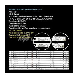 KIT 9 BARRE LED - 8(B) +...